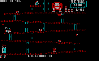 Screenshot ze staré hry Donkey Kong