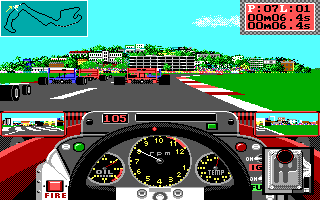 Screenshot ze staré hry Grand Prix Circuit